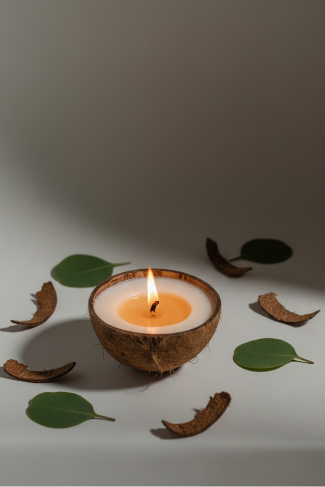 Coconut Shell Candle