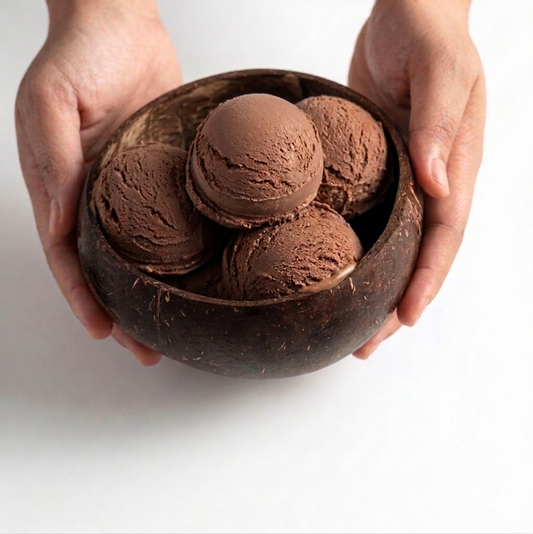 Valkai  Mini Coconut Shell Bowl | Perfect for Ice Cream, Smoothie, Desserts & Dips | 150 ML (Set of 2)